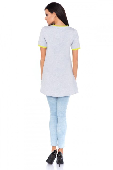 Tunika Model N6 Light Grey/Limonka - RaWear - 36 Tunika Model N6 Light Grey/Limonka - RaWear - 36