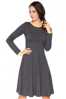 Sukienka Model F2 Dark Grey/Limonka - RaWear - 34