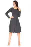 Sukienka Model F2 Dark Grey/Limonka - RaWear - 34 Sukienka Model F2 Dark Grey/Limonka - RaWear - 34
