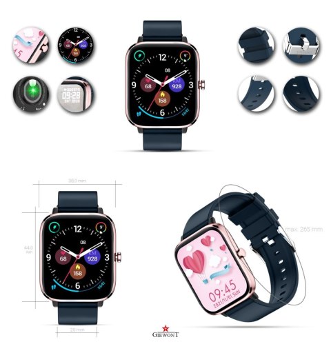 Smartwatch Giewont Dynamic SmartCall GW230-5 - RoseGold/Deep Ocean Smartwatch Giewont Dynamic SmartCall GW230-5 - RoseGold/Deep Ocean