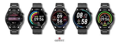 Smartwatch Giewont Vertex SmartCall GW450-1 Carbon/Carbon Silikon Smartwatch Giewont Vertex SmartCall GW450-1 Carbon/Carbon Silikon