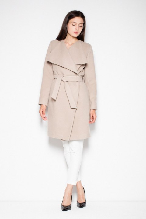Płaszcz Damski Model VT041 Beige - Venaton - XL Płaszcz Damski Model VT041 Beige - Venaton - XL