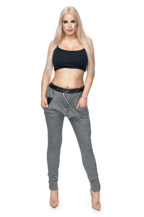 Spodnie Damskie Model 0103 Dark Grey - PeeKaBoo - uniwersalny Spodnie Damskie Model 0103 Dark Grey - PeeKaBoo - uniwersalny