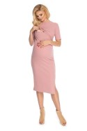 Sukienka Ciążowa Model 1707 Dirty Pink - PeeKaBoo - S/M Sukienka Ciążowa Model 1707 Dirty Pink - PeeKaBoo - S/M