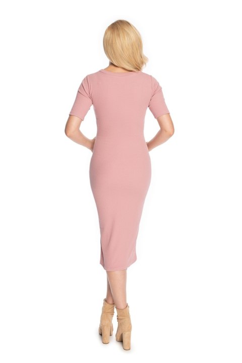 Sukienka Ciążowa Model 1707 Dirty Pink - PeeKaBoo - S/M Sukienka Ciążowa Model 1707 Dirty Pink - PeeKaBoo - S/M