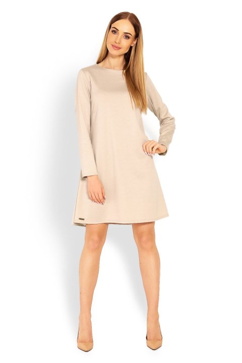 Sukienka Model 1359 Beige - PeeKaBoo - XXL Sukienka Model 1359 Beige - PeeKaBoo - XXL