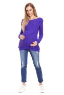 Sweter Ciążowy Model 40029 Violet - PeeKaBoo - uniwersalny Sweter Ciążowy Model 40029 Violet - PeeKaBoo - uniwersalny