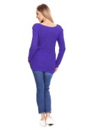 Sweter Ciążowy Model 40029 Violet - PeeKaBoo - uniwersalny Sweter Ciążowy Model 40029 Violet - PeeKaBoo - uniwersalny