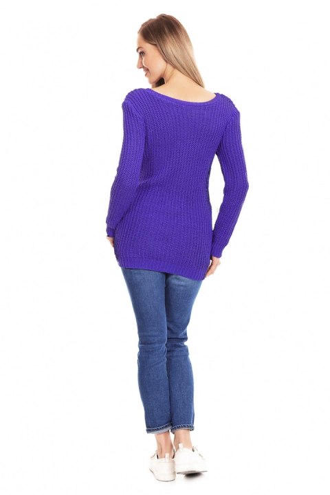 Sweter Ciążowy Model 40029 Violet - PeeKaBoo - uniwersalny Sweter Ciążowy Model 40029 Violet - PeeKaBoo - uniwersalny