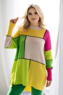 Sweter Damski Model 30089 Beige/Yellow - PeeKaBoo - uniwersalny
