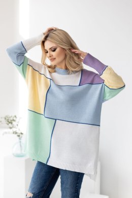 Sweter Damski Model 30089 Błękit - PeeKaBoo - uniwersalny