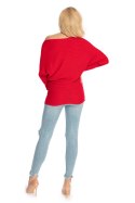 Sweter Damski Model 70036 Red - PeeKaBoo - uniwersalny Sweter Damski Model 70036 Red - PeeKaBoo - uniwersalny