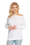 Sweter Damski Model 70036 White - PeeKaBoo - uniwersalny Sweter Damski Model 70036 White - PeeKaBoo - uniwersalny
