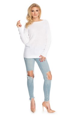 Sweter Damski Model 70036 White - PeeKaBoo - uniwersalny