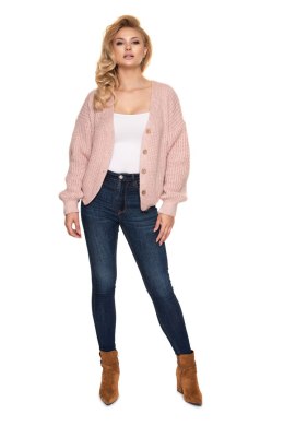 Sweter Kardigan Model 30077 Blady Róż - PeeKaBoo - uniwersalny
