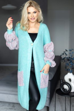 Sweter Kardigan Model 30086 Seledyn - PeeKaBoo - uniwersalny