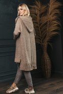 Sweter Kardigan Model 70043 Tabak - PeeKaBoo - uniwersalny Sweter Kardigan Model 70043 Tabak - PeeKaBoo - uniwersalny
