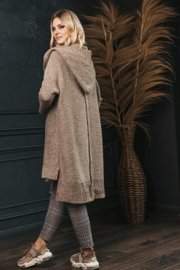Sweter Kardigan Model 70043 Tabak - PeeKaBoo - uniwersalny