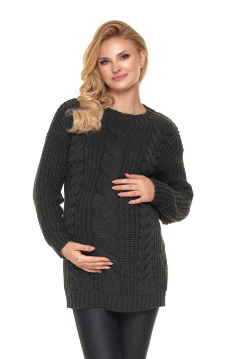 Sweter Model 70040 Grafit - PeeKaBoo - uniwersalny Sweter Model 70040 Grafit - PeeKaBoo - uniwersalny
