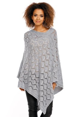 Sweter Poncho model 30012 Light Gray - PeeKaBoo - uniwersalny