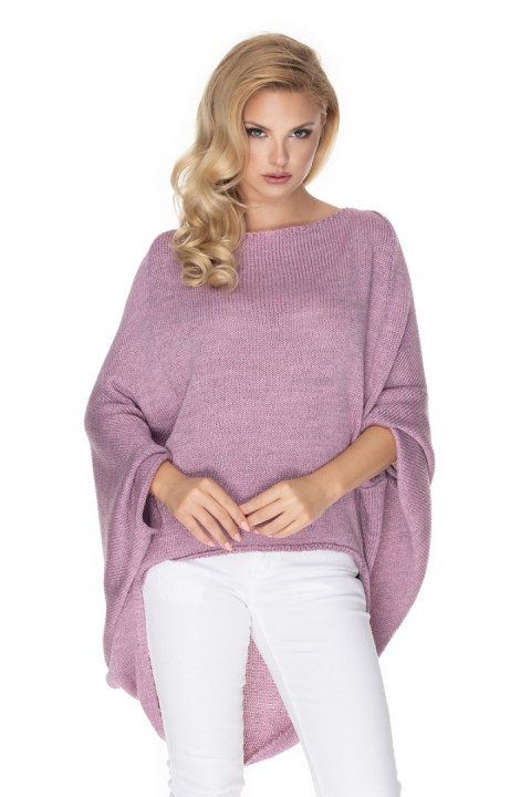 Sweter Ponczo Model 30068 Lila - PeeKaBoo - uniwersalny