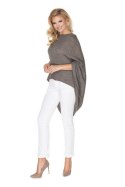 Sweter Ponczo Model 30068 Tabak - PeeKaBoo - uniwersalny Sweter Ponczo Model 30068 Tabak - PeeKaBoo - uniwersalny