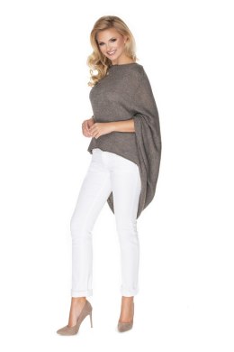 Sweter Ponczo Model 30068 Tabak - PeeKaBoo - uniwersalny