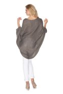 Sweter Ponczo Model 30068 Tabak - PeeKaBoo - uniwersalny Sweter Ponczo Model 30068 Tabak - PeeKaBoo - uniwersalny