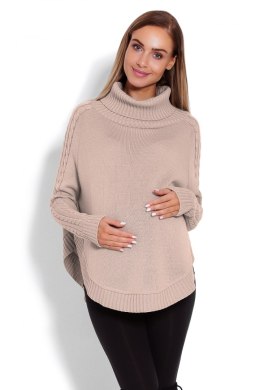 Sweter Ponczo Model 70009C Latte - PeeKaBoo - uniwersalny