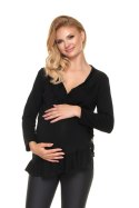 Bluzka Ciążowa Model 0185 Black - PeeKaBoo - S/M Bluzka Ciążowa Model 0185 Black - PeeKaBoo - S/M