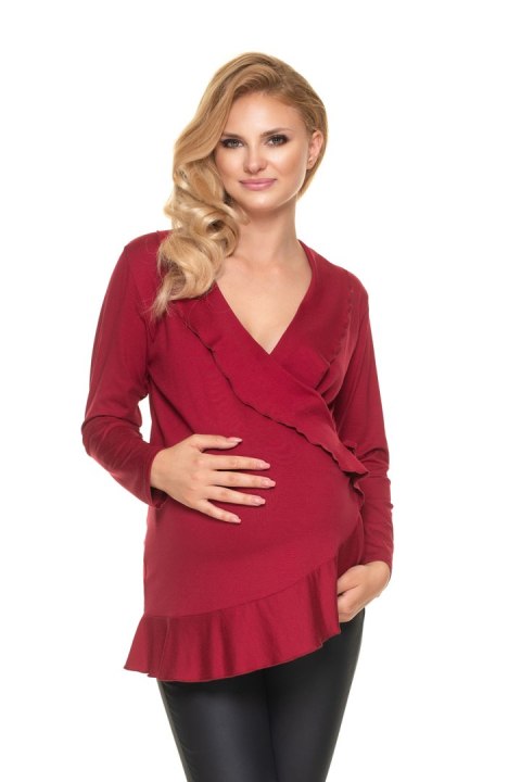 Bluzka Ciążowa Model 0185 Bordo - PeeKaBoo - S/M