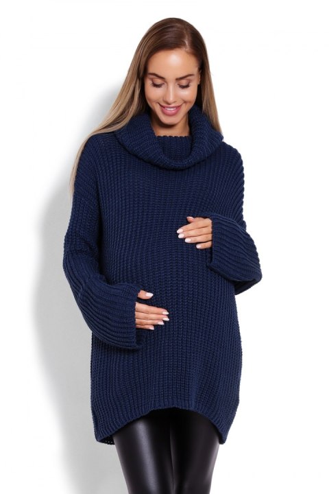 Golf Ciążowy Model 70012C Petrol Navy - PeeKaBoo - uniwersalny Golf Ciążowy Model 70012C Petrol Navy - PeeKaBoo - uniwersalny