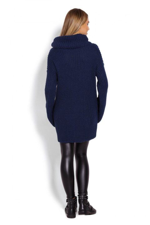 Golf Ciążowy Model 70012C Petrol Navy - PeeKaBoo - uniwersalny Golf Ciążowy Model 70012C Petrol Navy - PeeKaBoo - uniwersalny