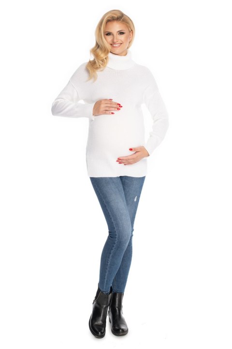 Golf Damski Model 70037 Cream - PeeKaBoo - uniwersalny Golf Damski Model 70037 Cream - PeeKaBoo - uniwersalny