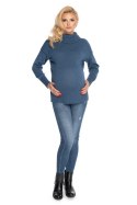 Golf Damski Model 70037 Jeans - PeeKaBoo - uniwersalny
