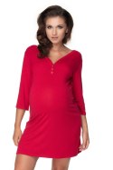 Koszulka nocna Koszula Nocna Ciążowa Model 0157 Bordo - PeeKaBoo - L/XL