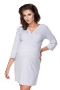 Koszulka nocna Koszula Nocna Ciążowa Model 0157 Grey - PeeKaBoo - S/M Koszulka nocna Koszula Nocna Ciążowa Model 0157 Grey - PeeKaBoo - S/M