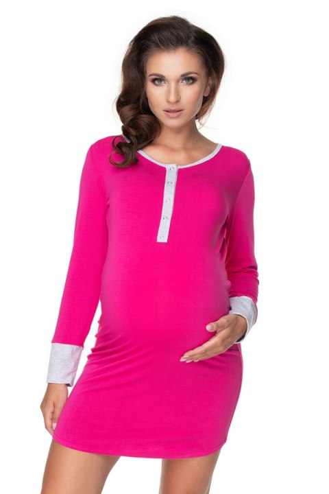 Koszulka nocna Koszula Nocna Ciążowa Model 0160 Amarant - PeeKaBoo - L/XL Koszulka nocna Koszula Nocna Ciążowa Model 0160 Amarant - PeeKaBoo - L/XL