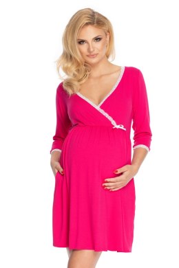 Koszulka nocna Koszula Nocna Ciążowa Model 0178 Fuksja - PeeKaBoo - S/M