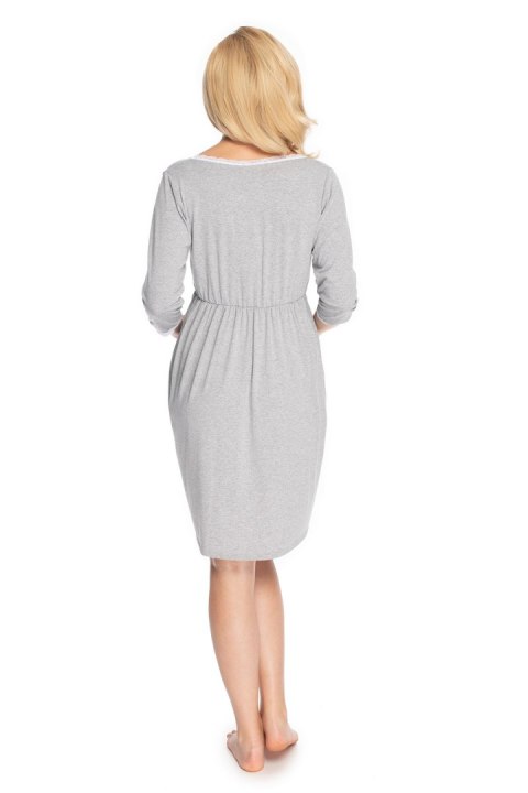 Koszulka nocna Koszula Nocna Ciążowa Model 0178 Grey - PeeKaBoo - L/XL Koszulka nocna Koszula Nocna Ciążowa Model 0178 Grey - PeeKaBoo - L/XL