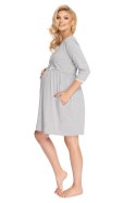Koszulka nocna Koszula Nocna Ciążowa Model 0178 Grey - PeeKaBoo - S/M