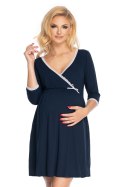 Koszulka nocna Koszula Nocna Ciążowa Model 0178 Navy - PeeKaBoo - S/M Koszulka nocna Koszula Nocna Ciążowa Model 0178 Navy - PeeKaBoo - S/M