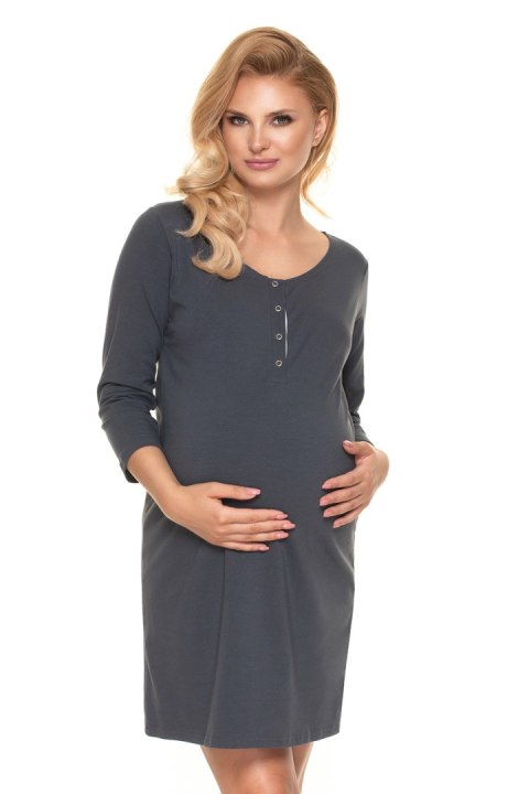 Koszulka nocna Koszula Nocna Ciążowa Model 0191 Grafit - PeeKaBoo - S/M Koszulka nocna Koszula Nocna Ciążowa Model 0191 Grafit - PeeKaBoo - S/M