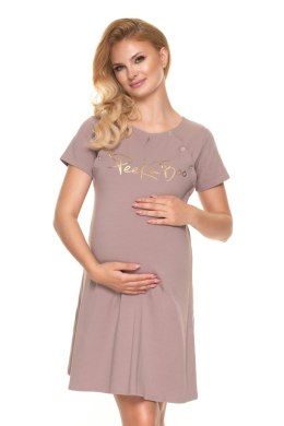 Koszulka nocna Koszula Nocna Ciążowa Model 0203 Cappuccino - PeeKaBoo - S/M
