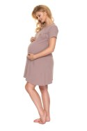 Koszulka nocna Koszula Nocna Ciążowa Model 0203 Cappuccino - PeeKaBoo - S/M Koszulka nocna Koszula Nocna Ciążowa Model 0203 Cappuccino - PeeKaBoo - S/M