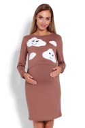 Koszulka nocna Koszula Nocna Ciążowa Model 1682 Cappuccino - PeeKaBoo - XXL Koszulka nocna Koszula Nocna Ciążowa Model 1682 Cappuccino - PeeKaBoo - XXL