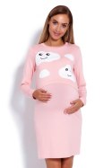 Koszulka nocna Koszula Nocna Ciążowa Model 1682 Powder Pink - PeeKaBoo - XXL Koszulka nocna Koszula Nocna Ciążowa Model 1682 Powder Pink - PeeKaBoo - XXL