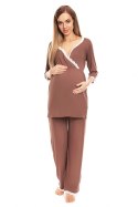 Piżama Ciążowa Model 0136 Cappuccino - PeeKaBoo - S/M Piżama Ciążowa Model 0136 Cappuccino - PeeKaBoo - S/M
