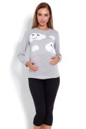 Piżama Damska Ciążowa Model 1679 Grey - PeeKaBoo - L/XL