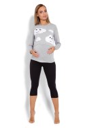 Piżama Damska Ciążowa Model 1679 Grey - PeeKaBoo - L/XL